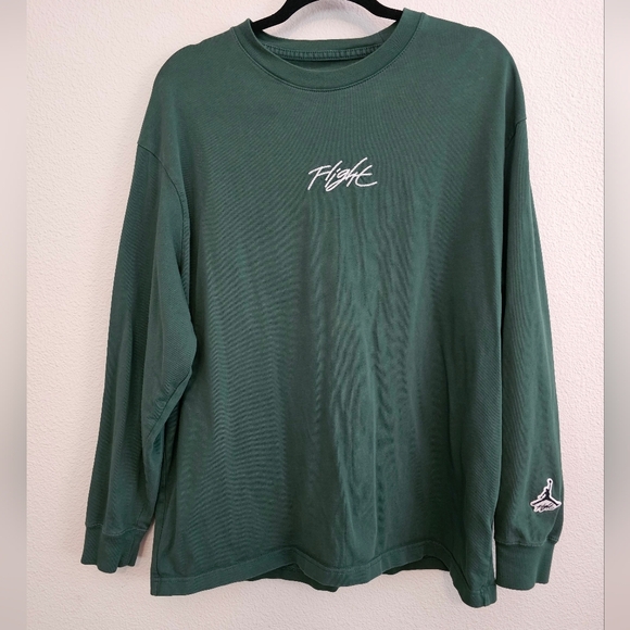 Jordan Shirt XL Dark Green Crew Neck - Picture 1 of 6